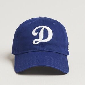 Blue Dodgers New Era Adjustable Baseball Cap with Embroidered White D Initial